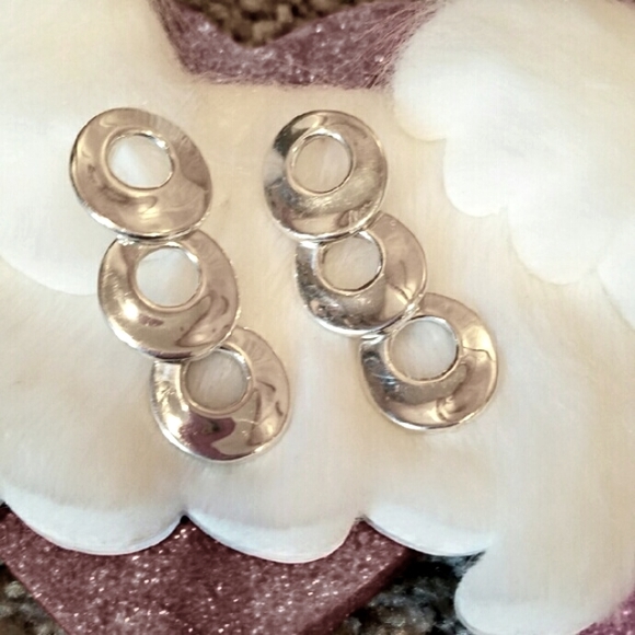 MayaMor Israel Geometric Sterling Silver Vintage Earring
